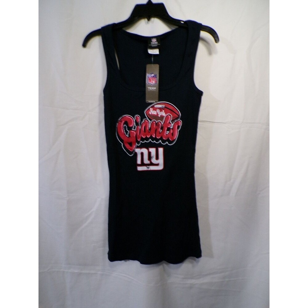 NY Giants Women's Tank Top Navy Scoop Neck Large Team Apparel